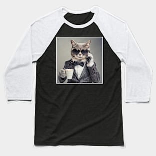 Fancy Cat Baseball T-Shirt